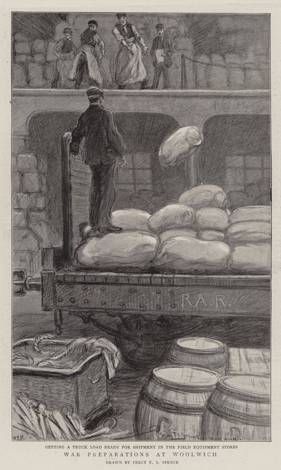 Préparatifs de guerre à Woolwich - Percy F.S. Spence